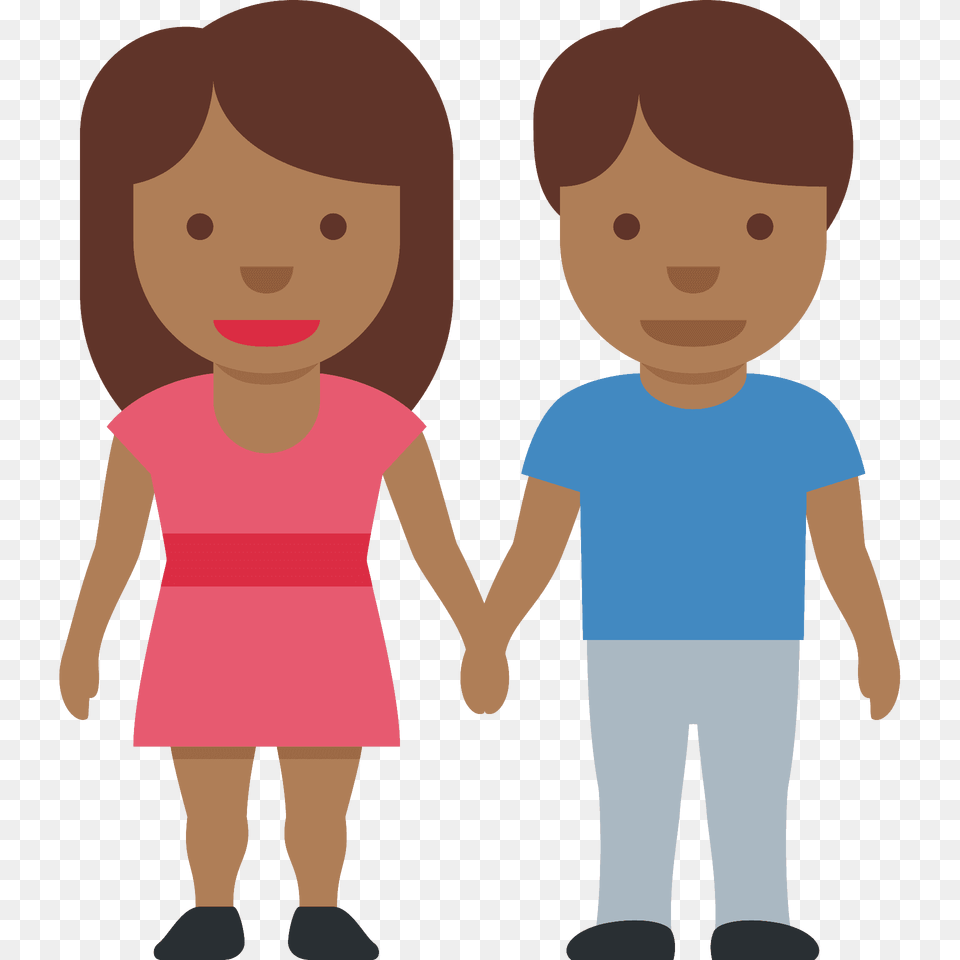 Woman And Man Holding Hands Emoji Clipart, Clothing, Person, T-shirt, Face Free Transparent Png