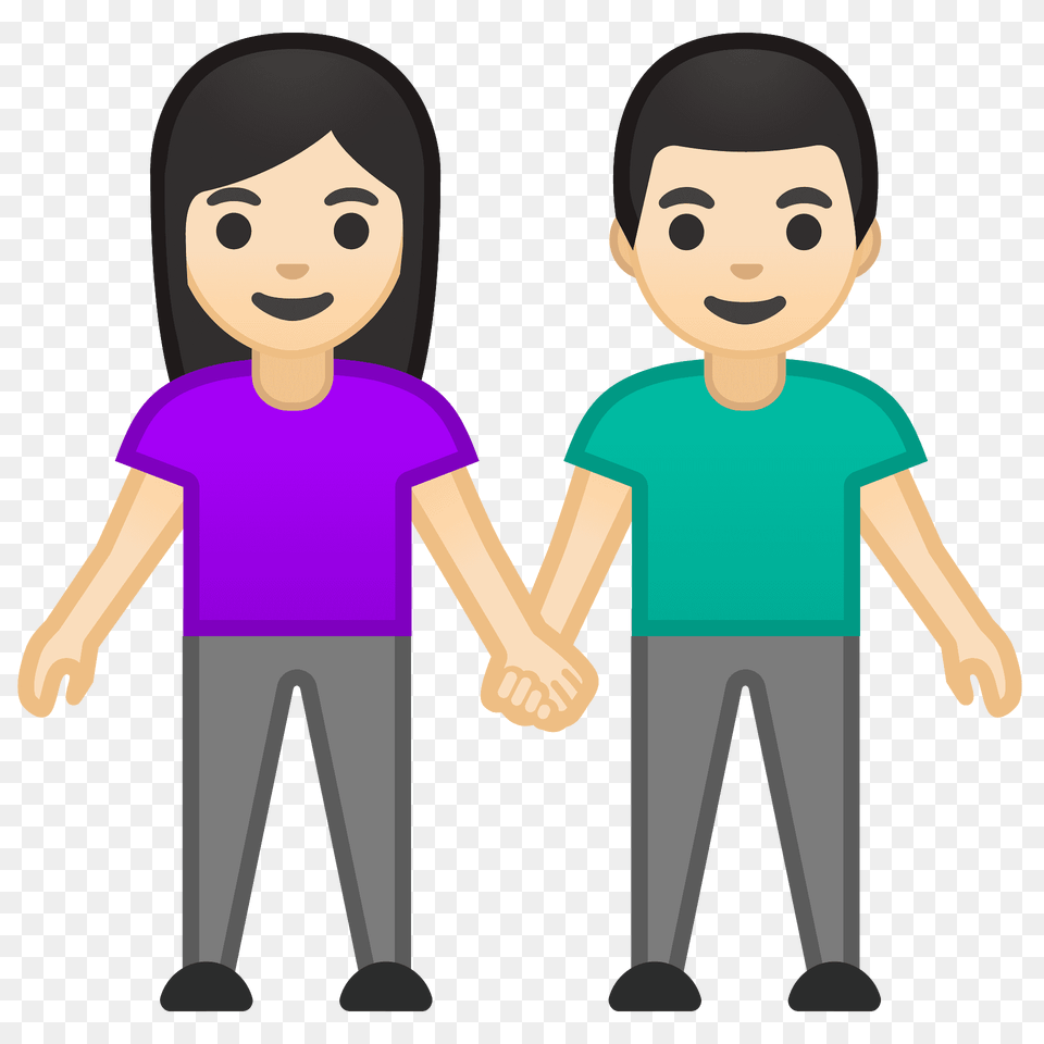Woman And Man Holding Hands Emoji Clipart, Clothing, T-shirt, Baby, Person Png