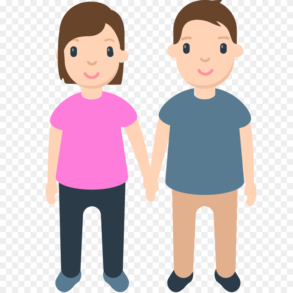 Woman And Man Holding Hands Emoji Clipart, Clothing, T-shirt, Baby, Body Part Free Transparent Png