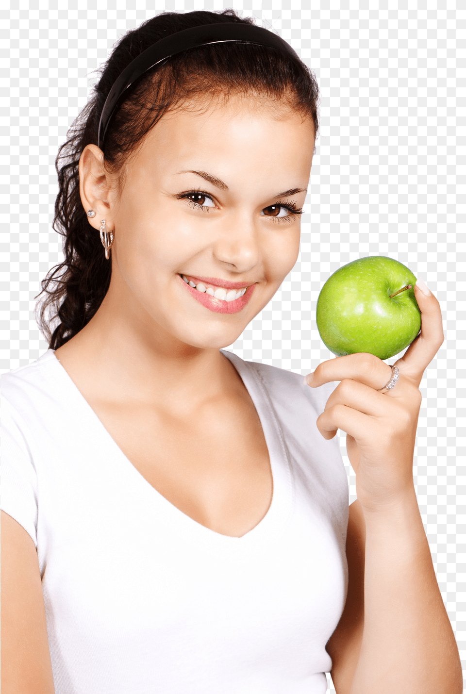 Woman Apple Girl Holding Apple, Food, Produce, Plant, Fruit Free Png Download