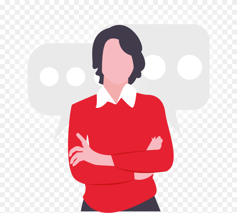 Woman Arms Crossed Illustration Designed By Artenpik Crossed Arms Illustration, Adult, Person, Female, Clothing Free Transparent Png