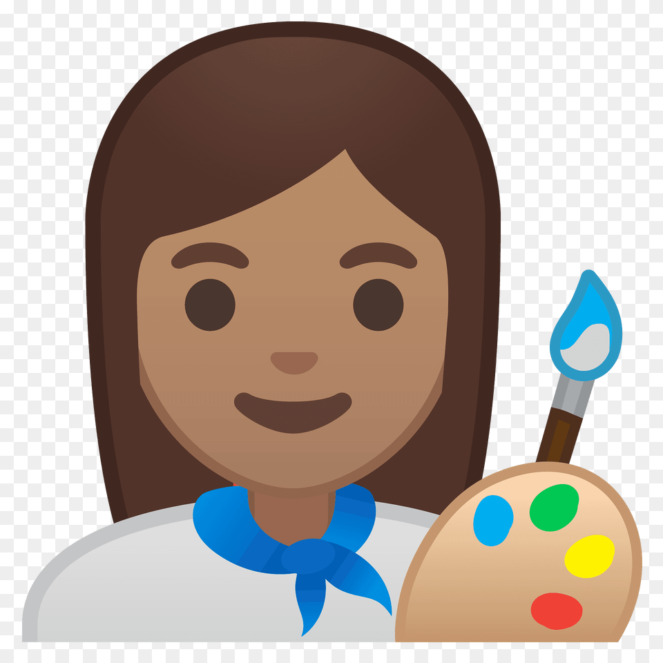 Woman Artist Emoji Clipart, Brush, Device, Face, Head Png