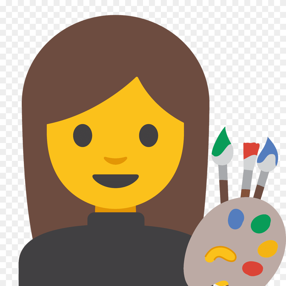 Woman Artist Emoji Clipart, Brush, Device, Tool, Person Png