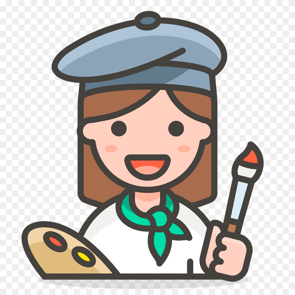 Woman Artist Emoji Clipart, Cutlery, Spoon, Face, Head Free Png Download