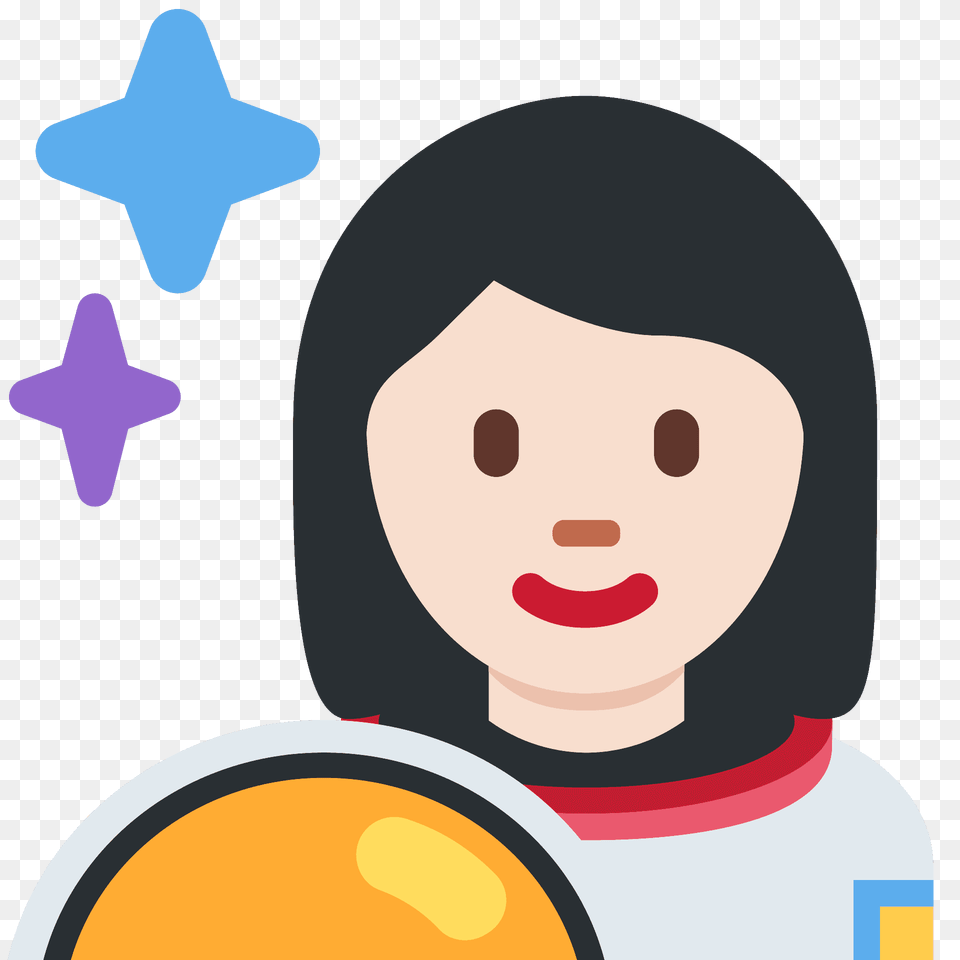 Woman Astronaut Emoji Clipart, Symbol, Face, Head, Person Png Image