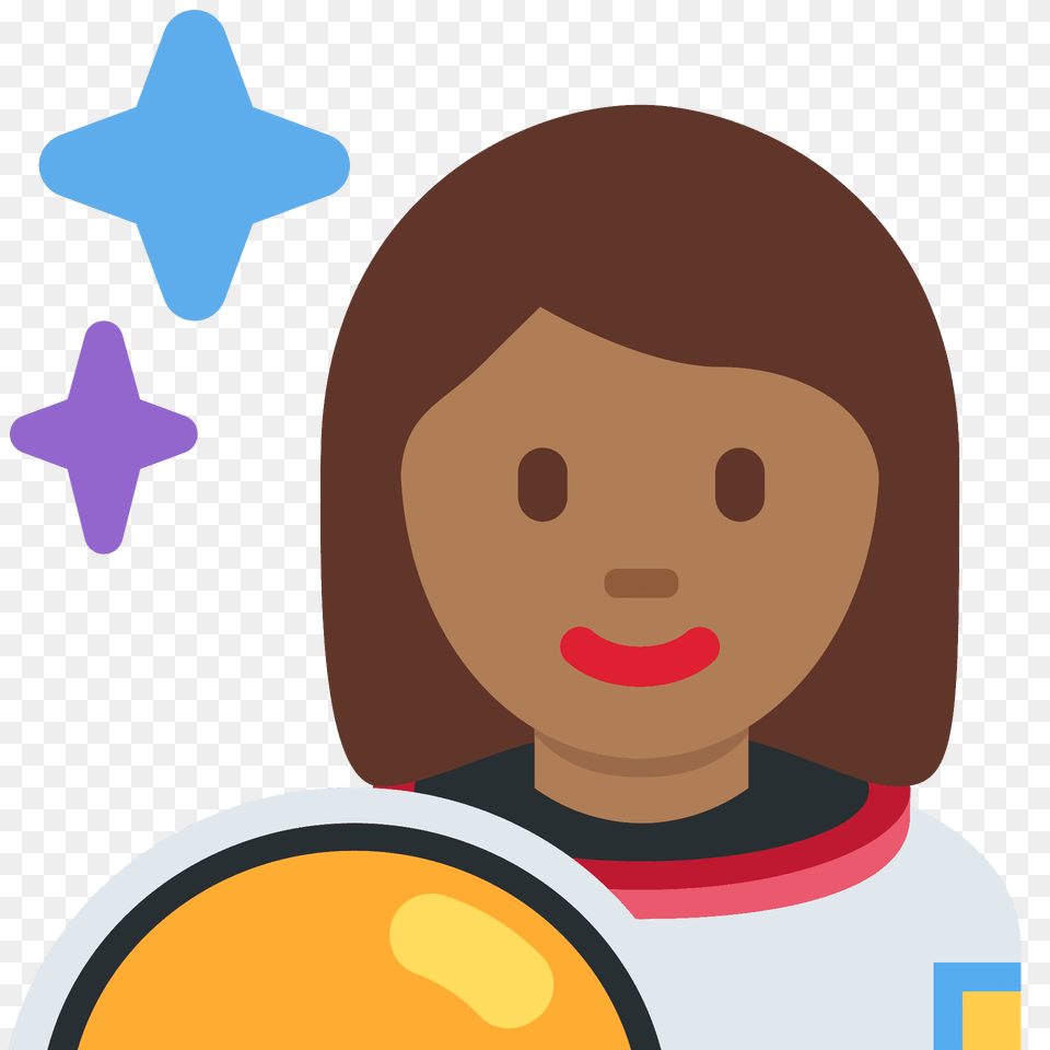 Woman Astronaut Emoji Clipart, Face, Head, Person, Symbol Png Image