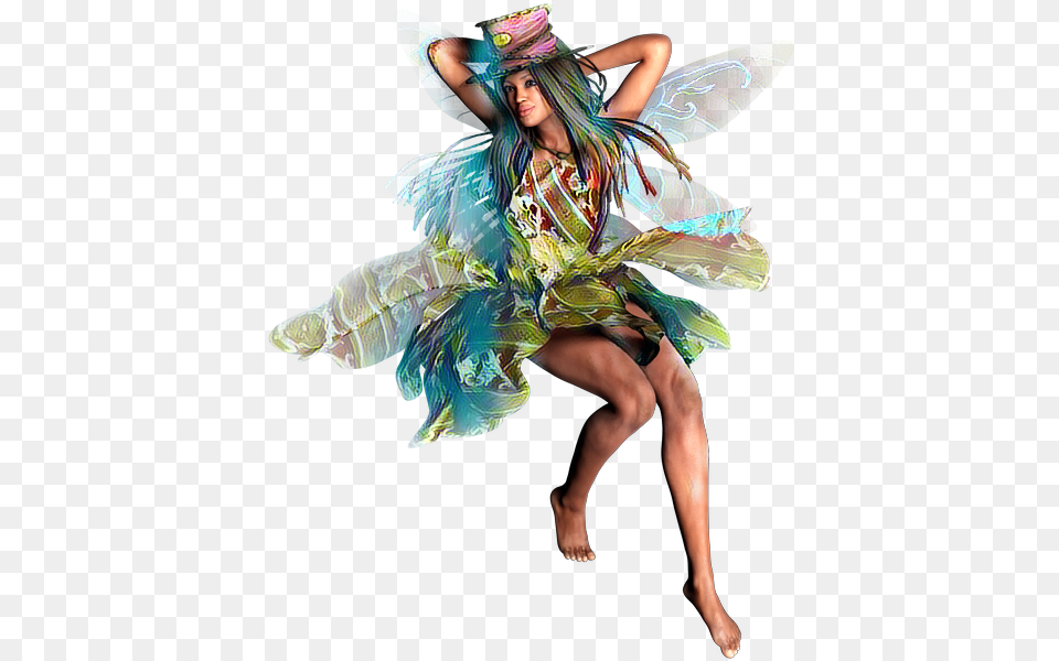 Woman Beautiful Fantasy Fairytale Elf Fairy Fae Illustration, Adult, Dancing, Female, Leisure Activities Free Transparent Png