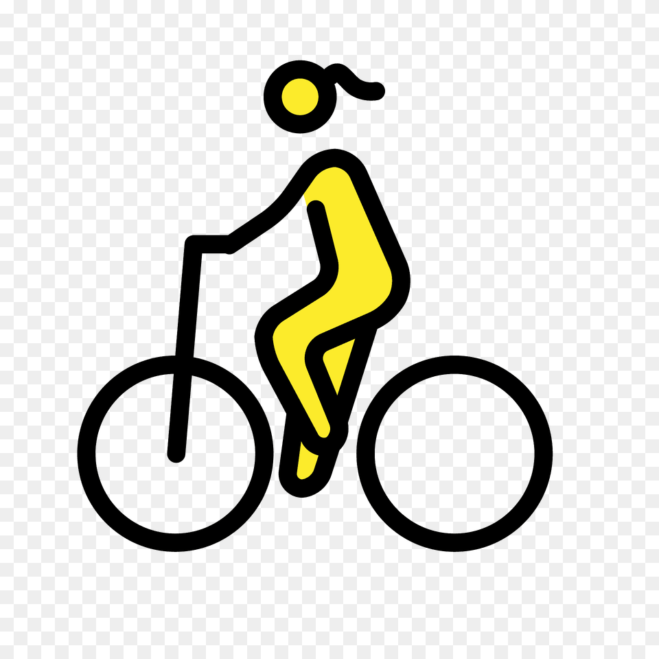 Woman Biking Emoji Clipart, Bicycle, Transportation, Vehicle, Cycling Free Png Download