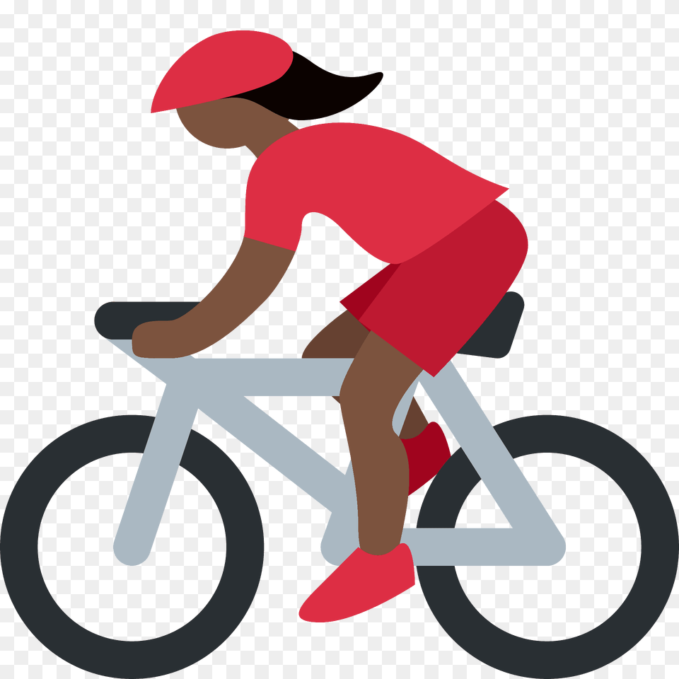 Woman Biking Emoji Clipart, Bicycle, Transportation, Vehicle, Person Png