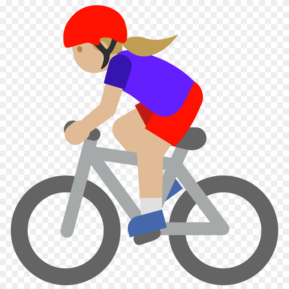 Woman Biking Emoji Clipart, Person, Bicycle, Transportation, Vehicle Png