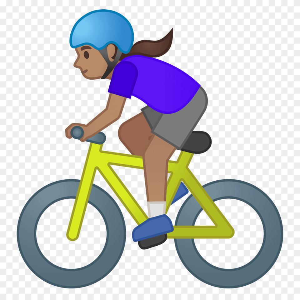 Woman Biking Emoji Clipart, Person, Face, Head Png Image