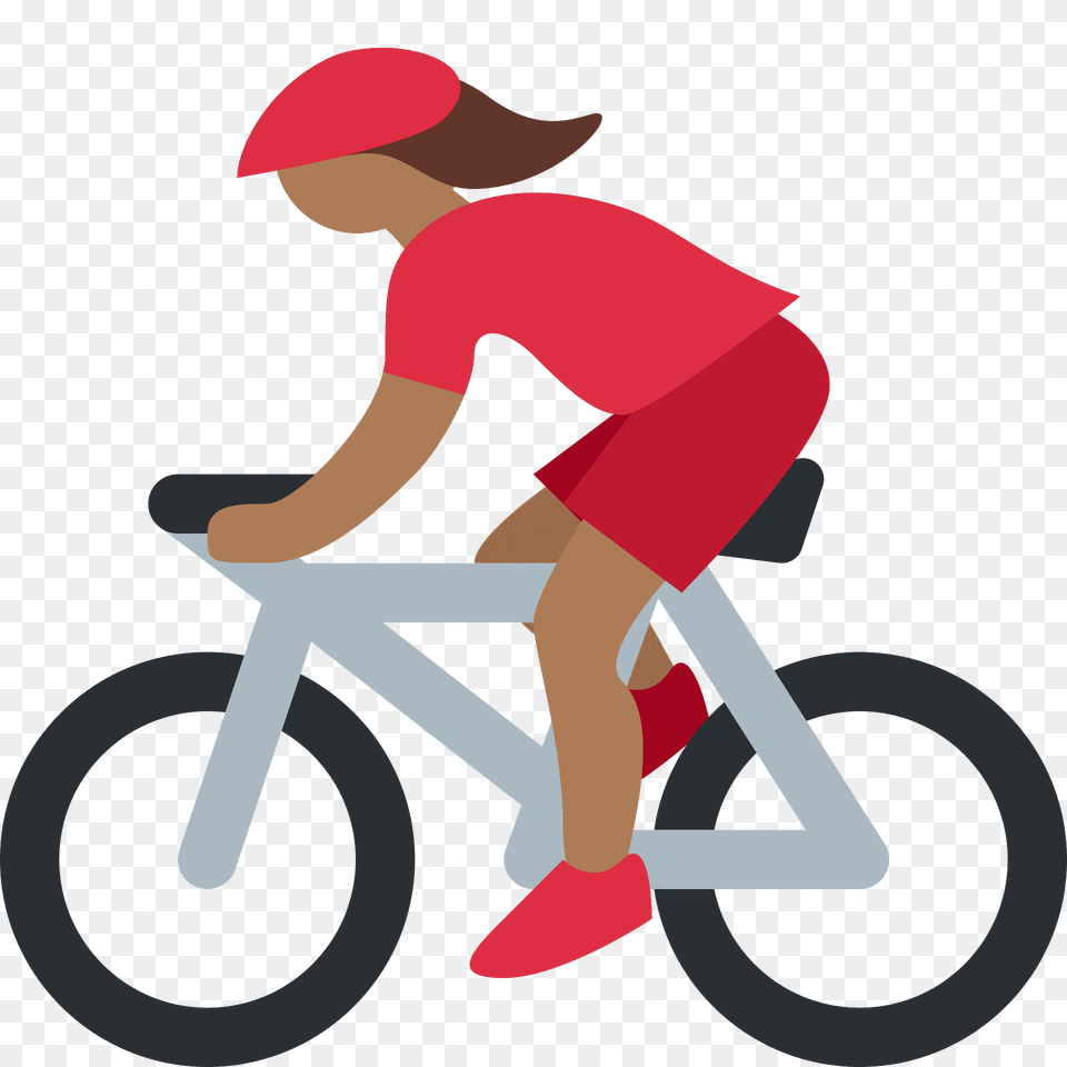 Woman Biking Emoji Clipart, Bicycle, Transportation, Vehicle, Person Free Png Download