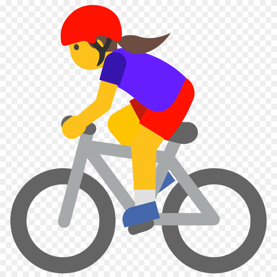 Woman Biking Emoji Clipart, Person, Face, Head Png Image