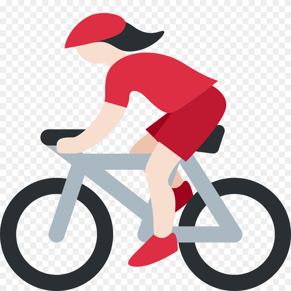 Woman Biking Emoji Clipart, Bicycle, Transportation, Vehicle, Cycling Free Png