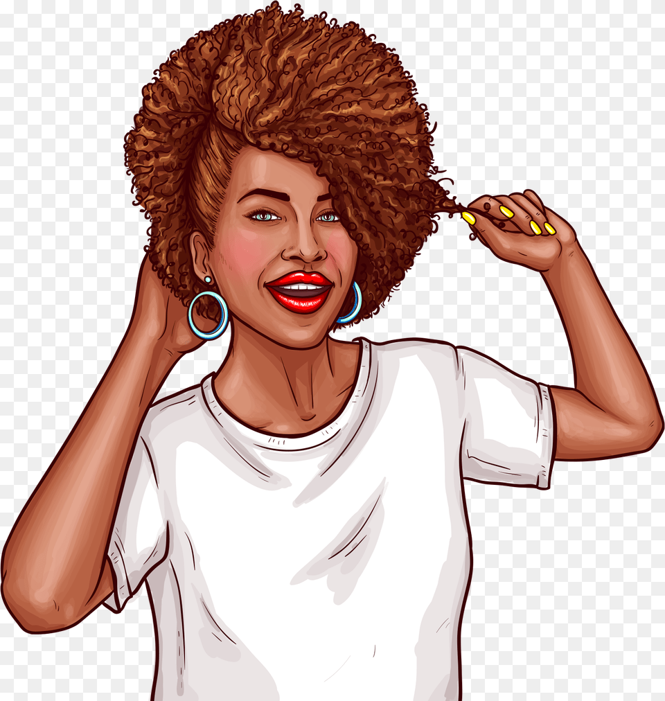 Woman Black Pop Art, Female, Face, Person, Head Free Png Download