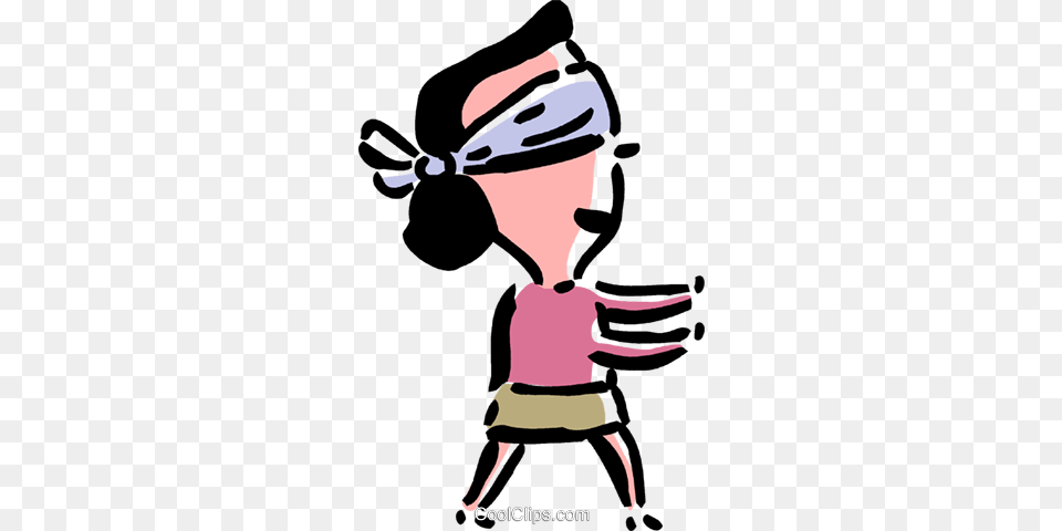 Woman Blindfolded Royalty Vector Clip Art Illustration, Baby, Person, Accessories, Goggles Png