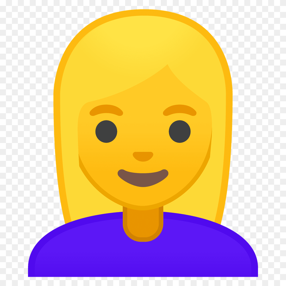 Woman Blond Hair Emoji Clipart, Face, Head, Person, Baby Png Image