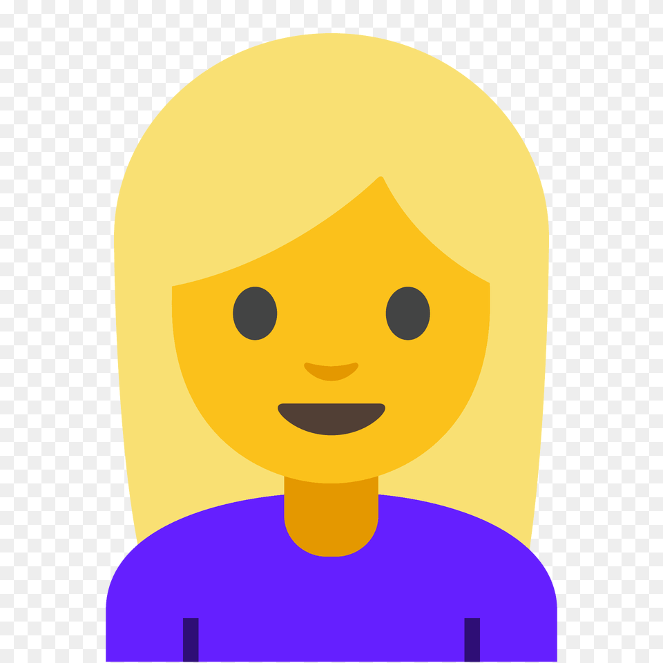 Woman Blond Hair Emoji Clipart, Face, Head, Person, Baby Png