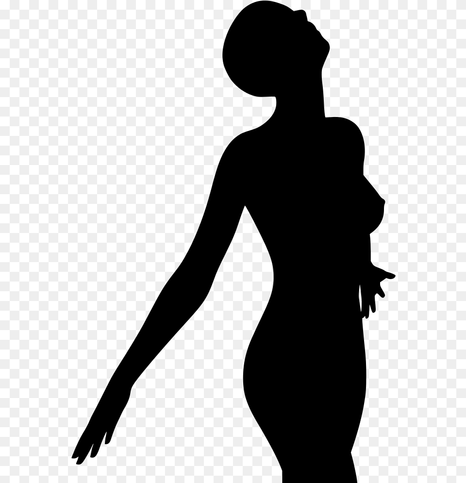 Woman Body Silhouette, Gray Free Transparent Png