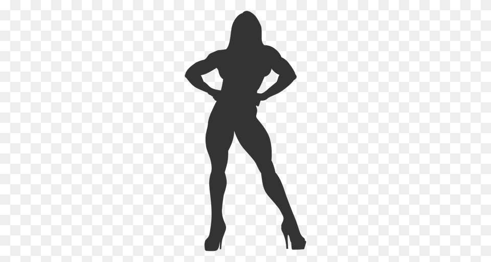 Woman Bodybuilder Silhouette, Person Free Transparent Png