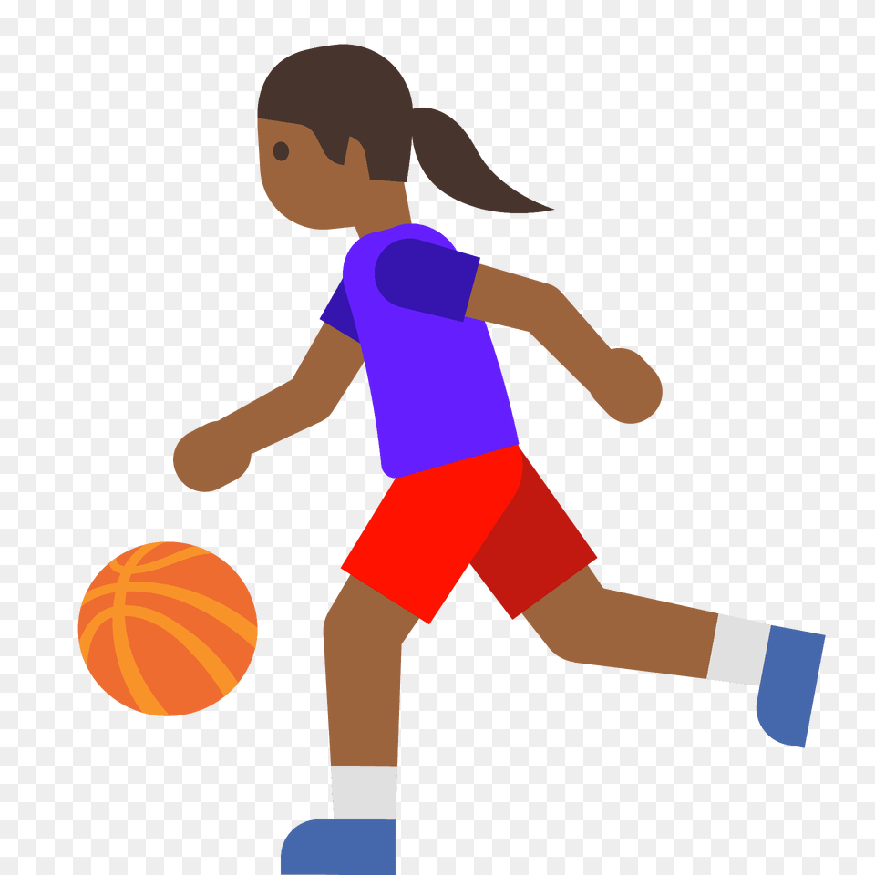 Woman Bouncing Ball Emoji Clipart, Person, Head, Face, Playing Basketball Free Png Download