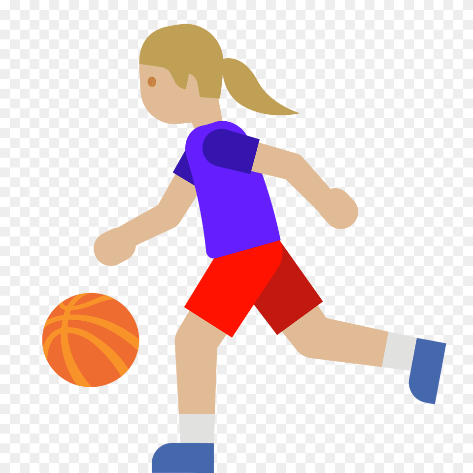 Woman Bouncing Ball Emoji Clipart, Person, Boy, Child, Male Png Image