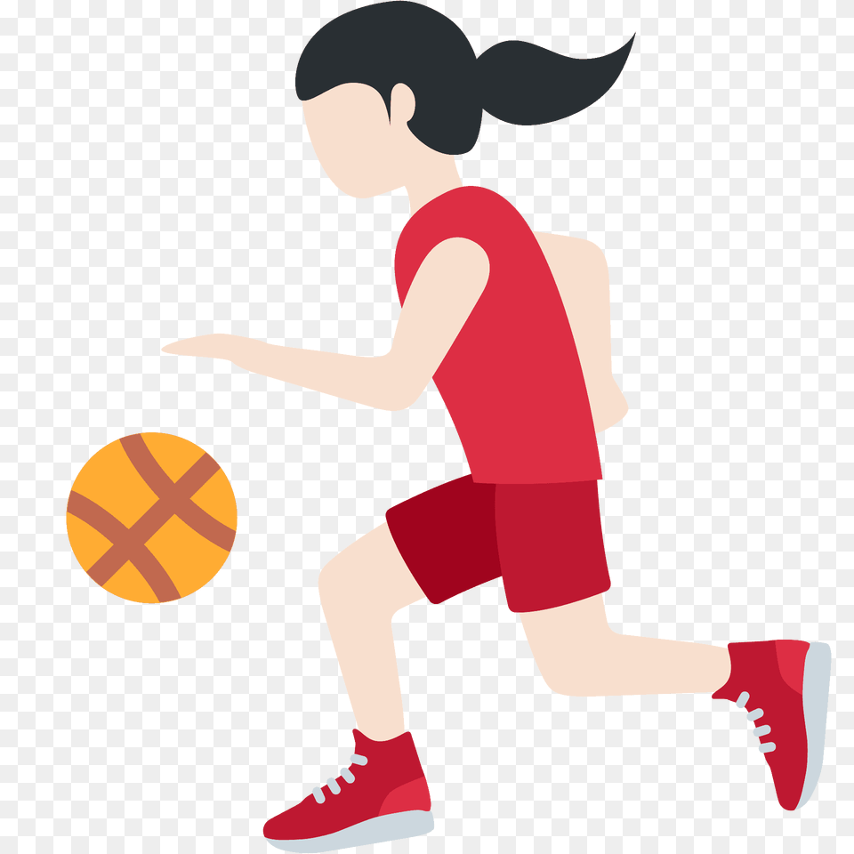 Woman Bouncing Ball Emoji Clipart, Person, Handball, Sport Png Image