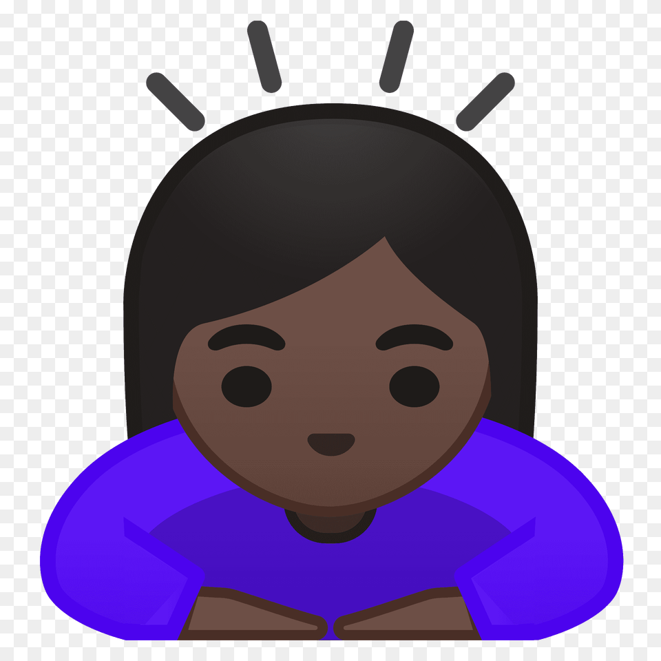 Woman Bowing Emoji Clipart, Person, Reading, Face, Head Png