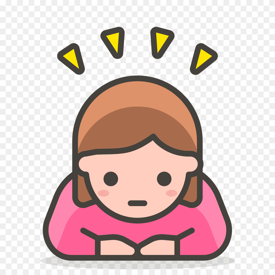 Woman Bowing Emoji Clipart, Face, Head, Person, Photography Png Image