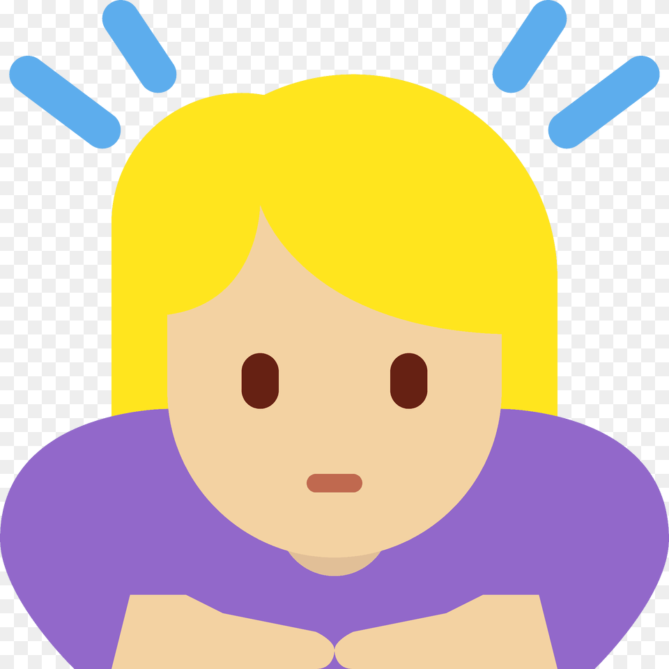 Woman Bowing Emoji Clipart, Face, Head, Person Free Transparent Png