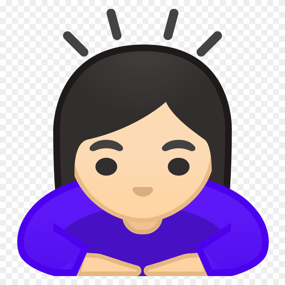 Woman Bowing Emoji Clipart, Reading, Person, Photography, Face Free Transparent Png