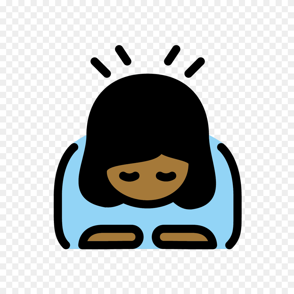 Woman Bowing Emoji Clipart, Cartoon Png