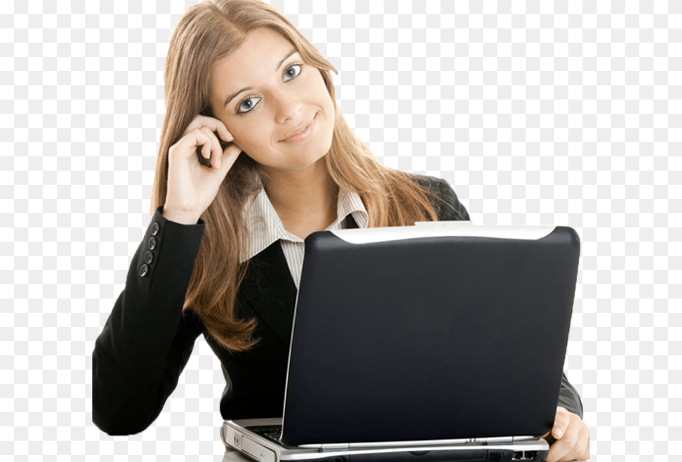 Woman Business, Computer, Electronics, Pc, Laptop Png Image