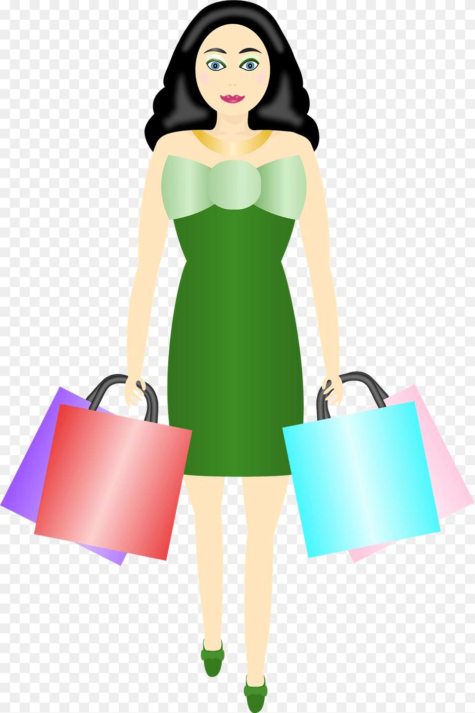 Woman Carrying Shopping Bags Clipart, Bag, Person, Female, Adult Png Image