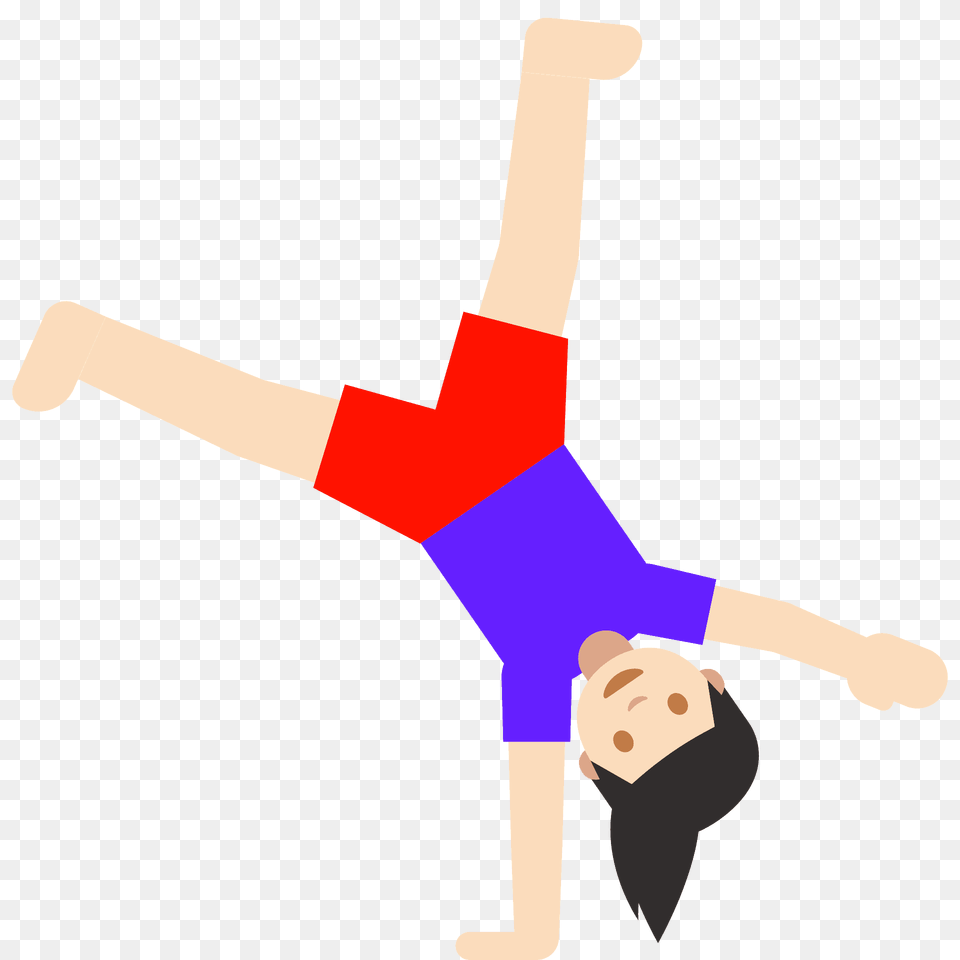 Woman Cartwheeling Emoji Clipart, Acrobatic, Person, Leisure Activities, Dancing Png Image