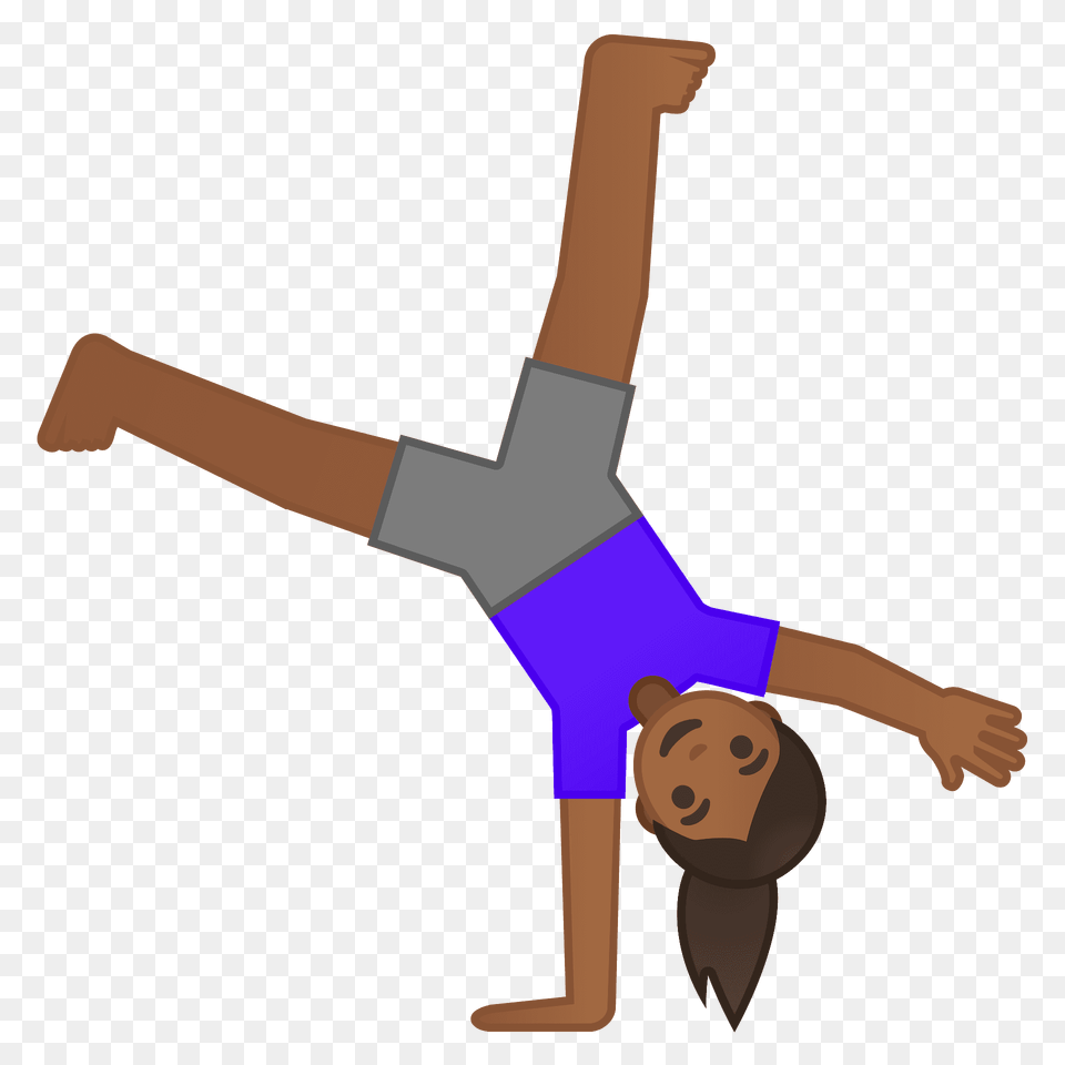 Woman Cartwheeling Emoji Clipart, Cross, Symbol, Person, Stretch Free Png Download