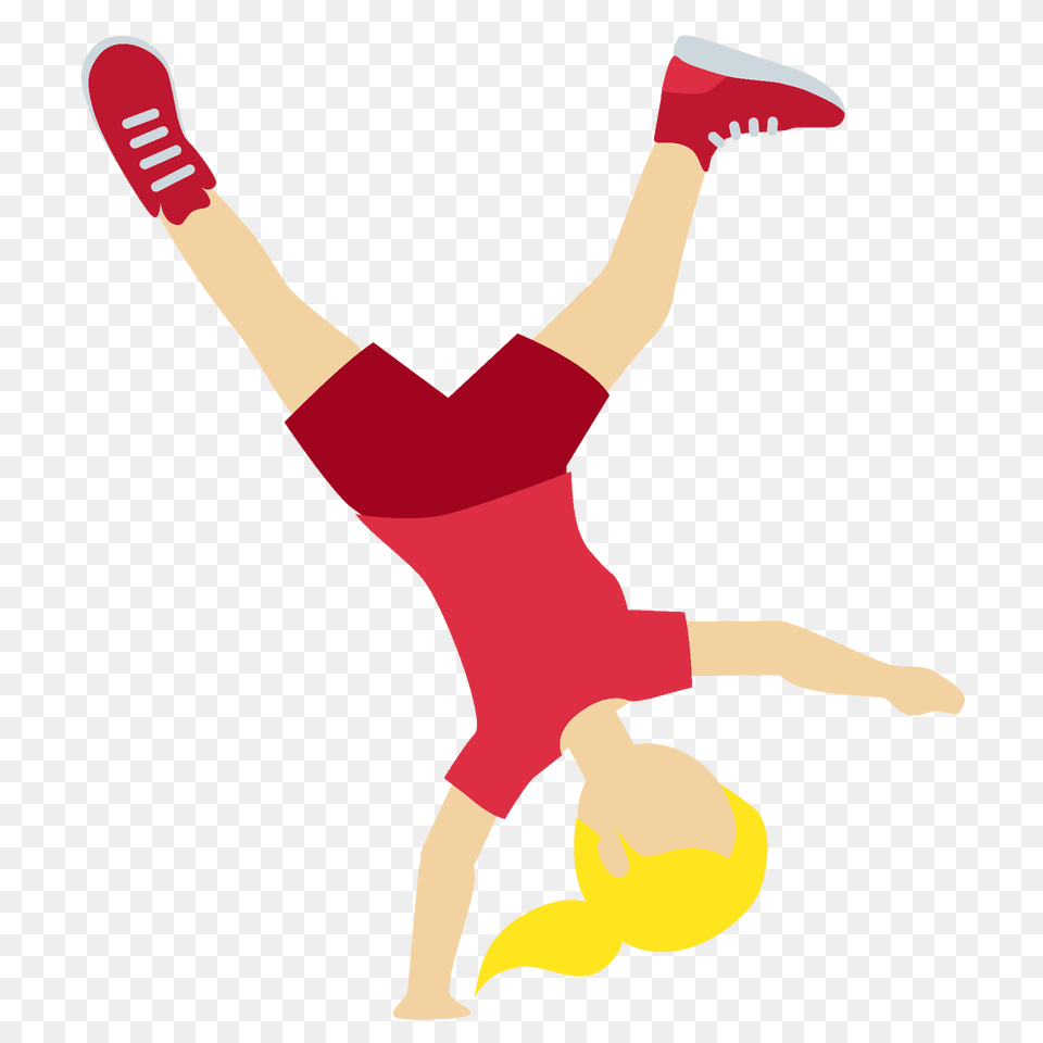 Woman Cartwheeling Emoji Clipart, Baby, Dancing, Leisure Activities, Person Png Image