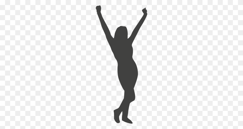 Woman Celebrating Silhouette, Person, Dancing, Leisure Activities, Head Png Image