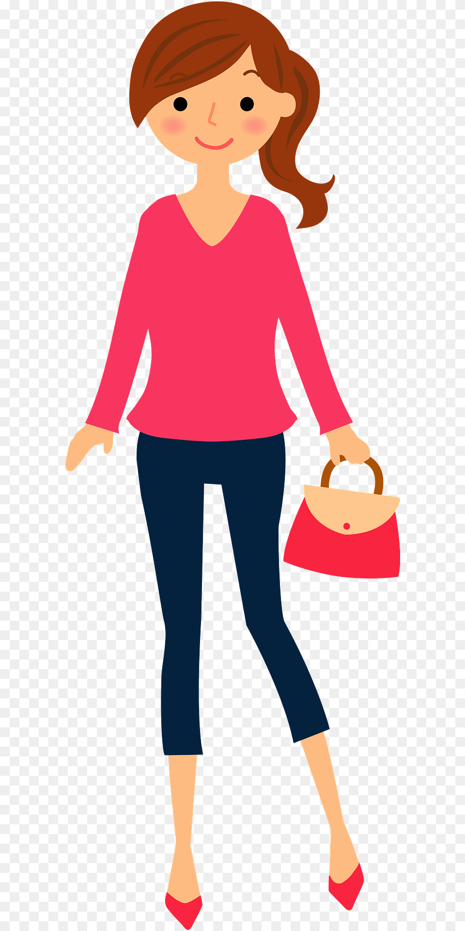 Woman Clipart, Accessories, Bag, Clothing, Sleeve Free Png Download