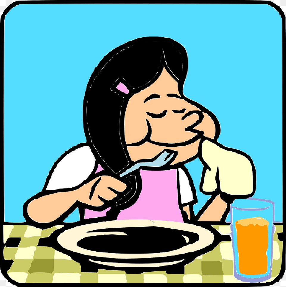 Woman Clipart, Cutlery, Person, Spoon, Eating Png Image