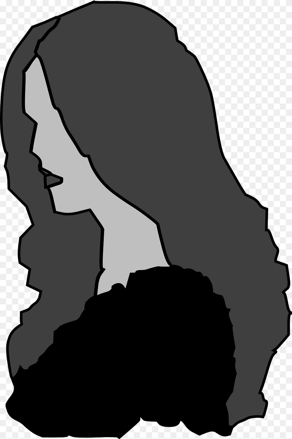 Woman Clipart, Silhouette, Clothing, Hood, Head Free Transparent Png