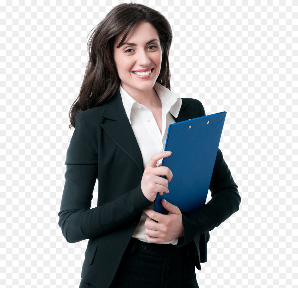 Woman Clipboard No Back Businessperson, Adult, Suit, Portrait, Photography Free Png