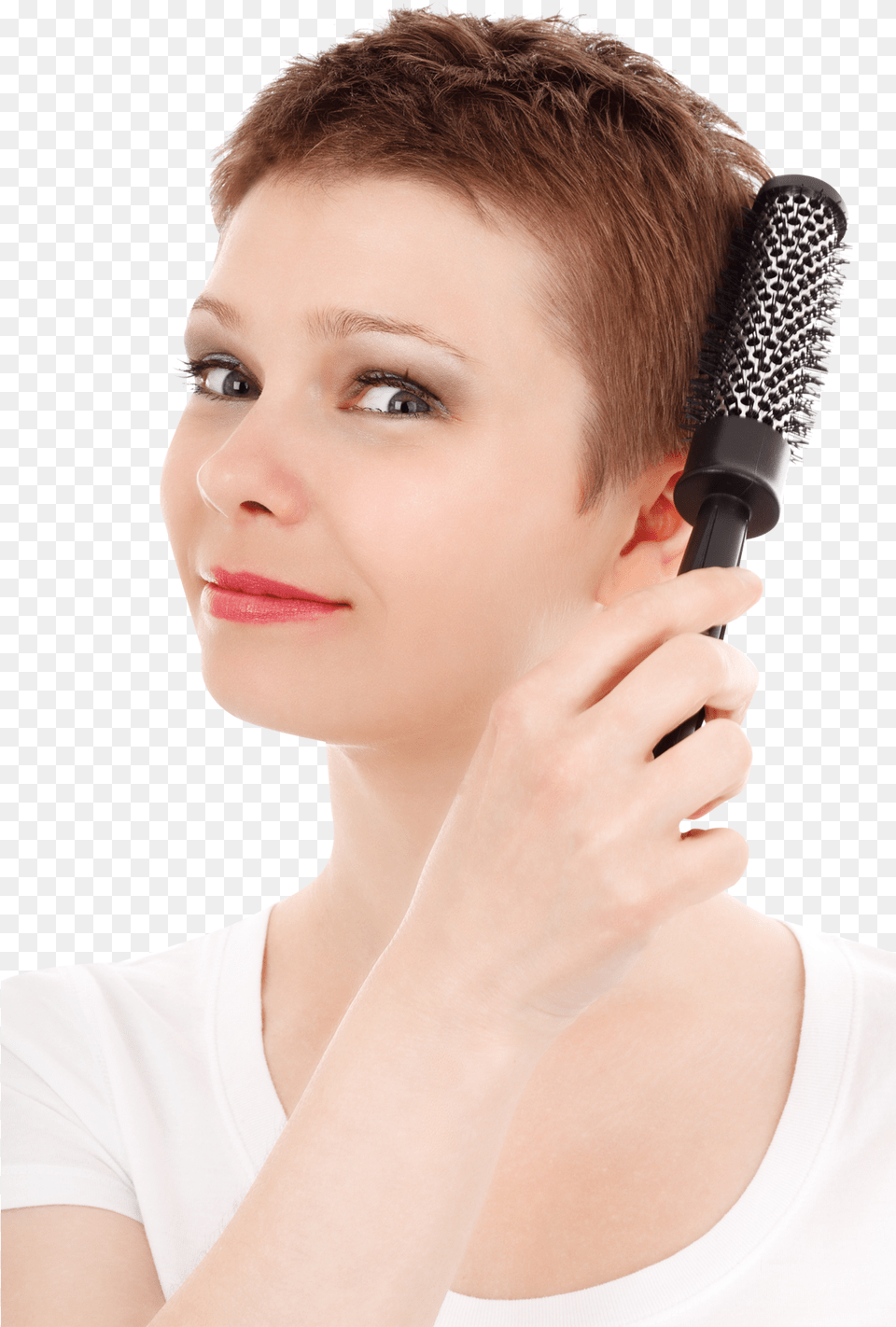 Woman Combing Her Hair Exfoliating Bath Glove White, Adult, Female, Person, Face Free Png