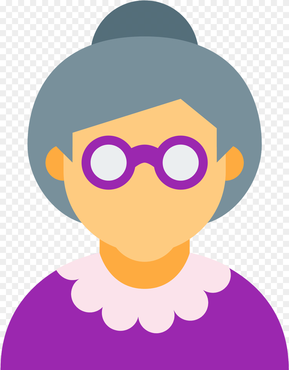 Woman Computer Old Age Icons Free Photo Clipart Old Woman Icon, Purple, Clothing, Hat, Accessories Png Image