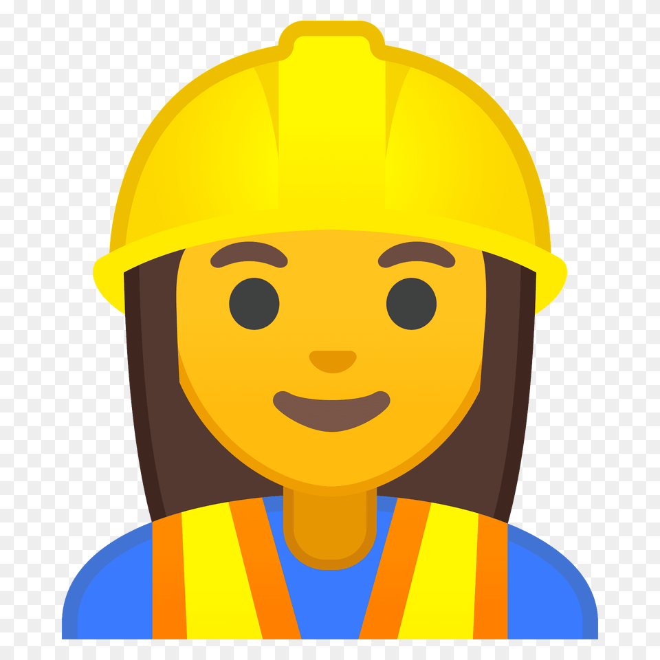Woman Construction Worker Emoji Clipart, Clothing, Hardhat, Helmet Png