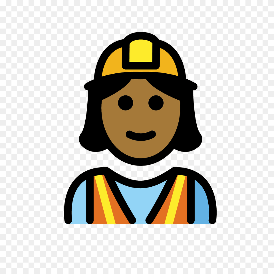 Woman Construction Worker Emoji Clipart, Clothing, Hardhat, Helmet, Snowman Free Png Download