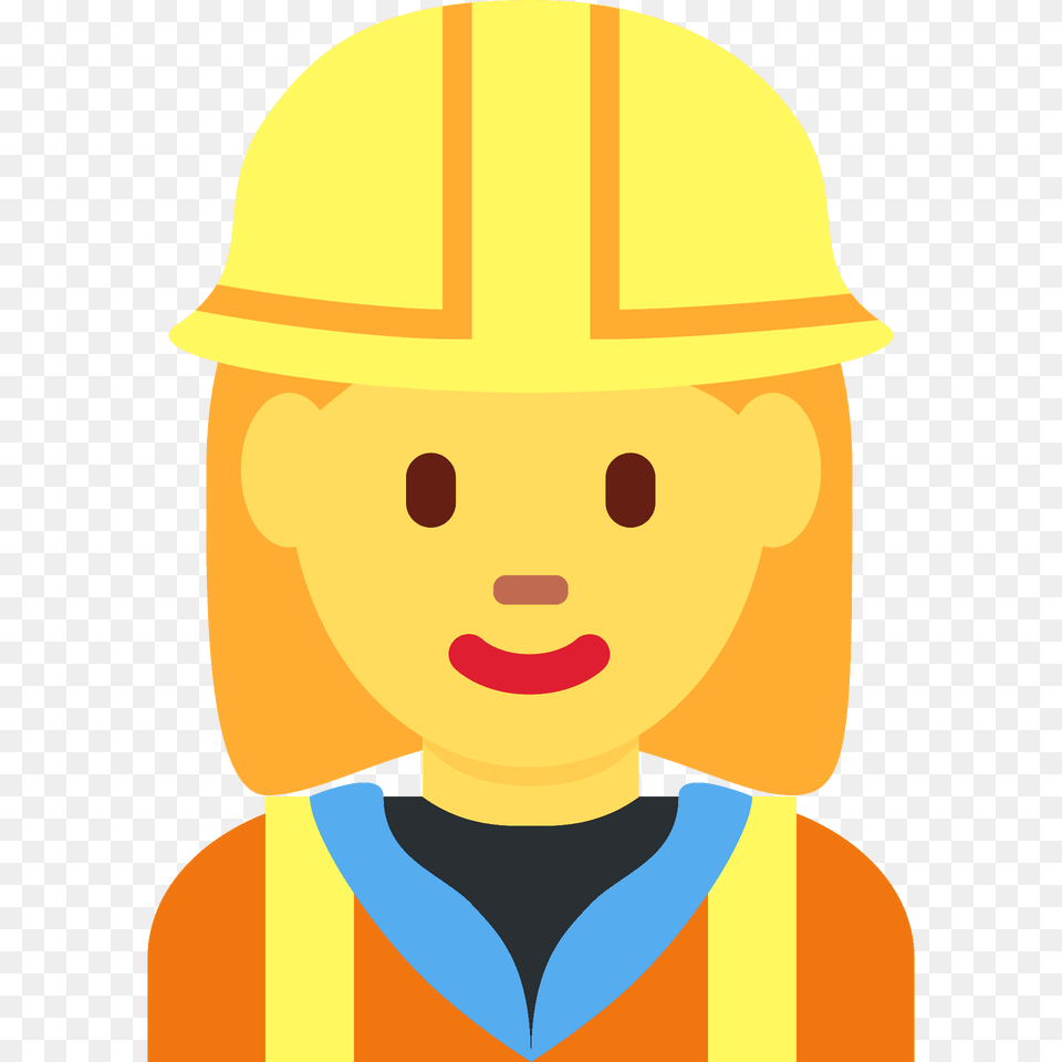 Woman Construction Worker Emoji Clipart, Clothing, Hardhat, Helmet, Baby Free Transparent Png