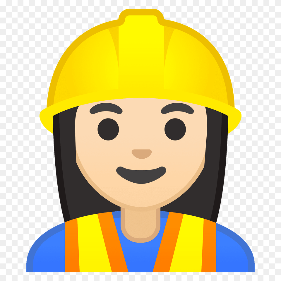 Woman Construction Worker Emoji Clipart, Clothing, Hardhat, Helmet Png