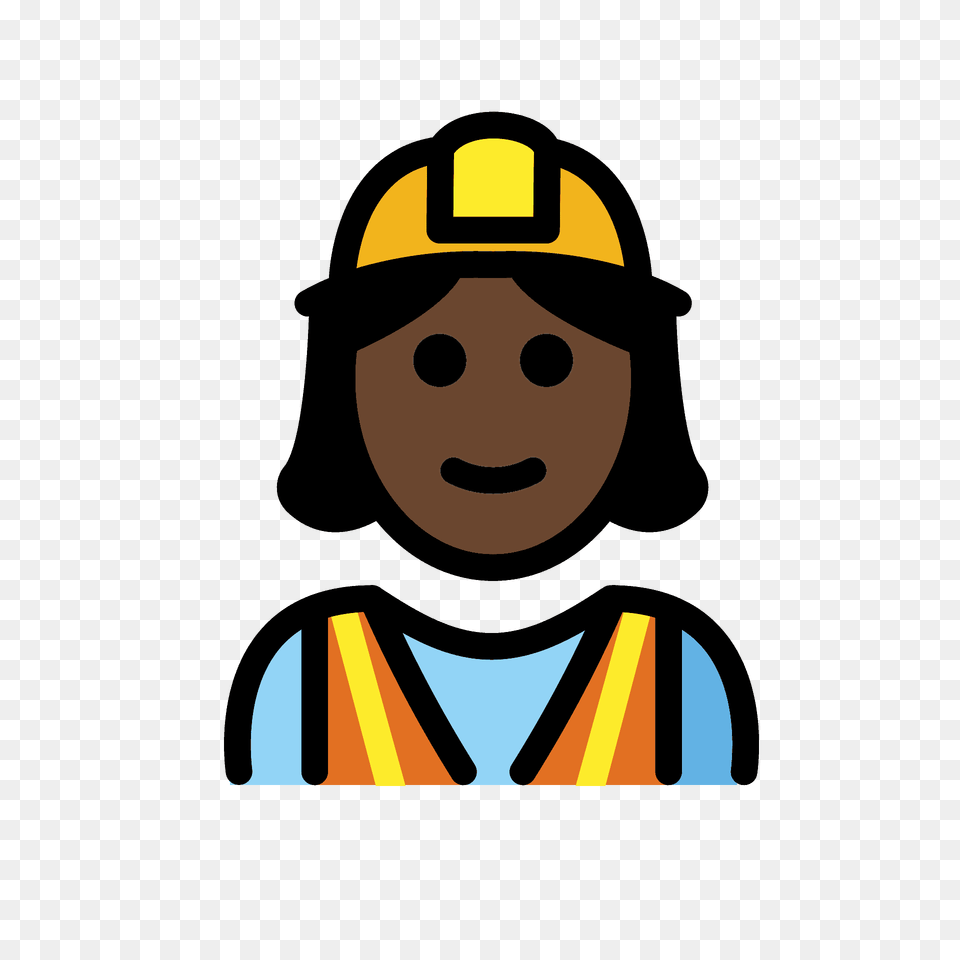 Woman Construction Worker Emoji Clipart, Clothing, Helmet, Hardhat, People Png Image