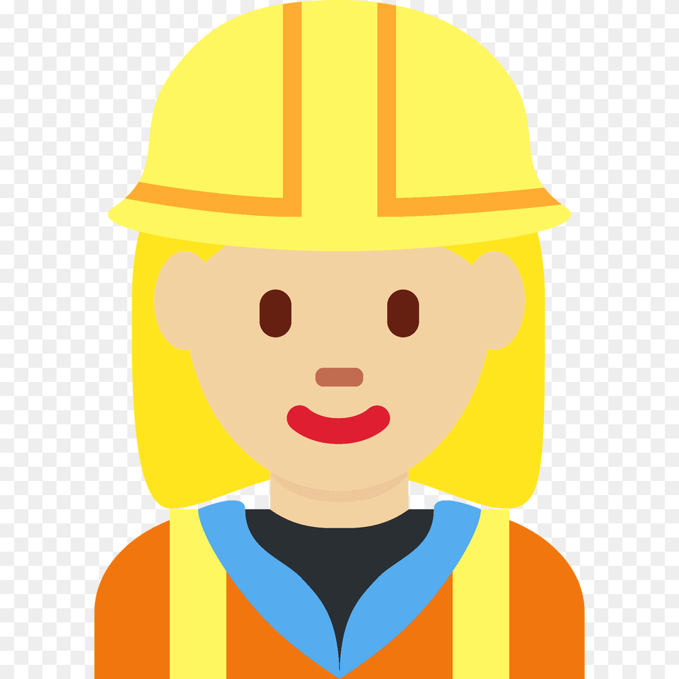 Woman Construction Worker Emoji Clipart, Clothing, Hardhat, Helmet, Baby Free Png